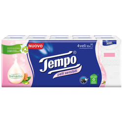 Tempo Fazzoletti Pelli Sensibili 10x9 pz Salviette