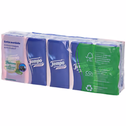 Tempo Fazzoletti Pelli Sensibili 10x9 pz Salviette - Vista aggiuntiva 4