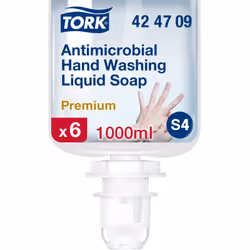 Descrizione Sapone liquido antimicrobico Tork per la decontaminazione delle mani S4: Ideale per la manipolazione degli alimen ...