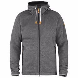 Fjällräven Övik, Adulto, Maschio, Felpa con cappuccio, Grigio, Girocollo, Manica lunga