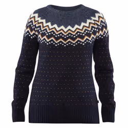 Fjällräven ÖIVIK, Adulto, Femmina, Maglione, Blu marino, Girocollo, Manica lunga