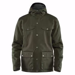 Fjällräven Greenland Winter, Giacca a vento, Maschio, Adulto, 4 tasche, Cotone, Poliestere, Oliva