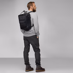 Fjällräven Kanken No.2 zaino Zaino casual Nero Cotone, Pelle, Poliestere riciclato - Vista aggiuntiva 4