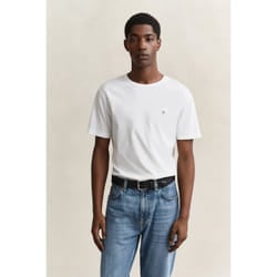 Gant 2003184-110 Maglietta Rib-knit neckline Manica corta Cotone