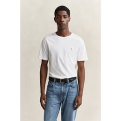 Gant 2003184-110 Maglietta Rib-knit neckline Manica corta Cotone