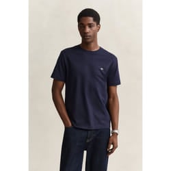 Gant 2003184-433 Maglietta Rib-knit neckline Manica corta Cotone