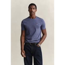 Gant 2003184-902 Maglietta Rib-knit neckline Manica corta Cotone