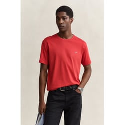 Gant 2003184-853 Maglietta Rib-knit neckline Manica corta Cotone
