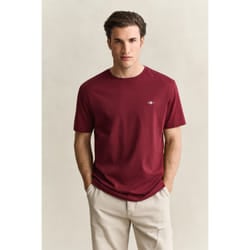 Gant 2003184-676 Maglietta Rib-knit neckline Manica corta Cotone