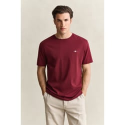 Gant 2003184-676 Maglietta Rib-knit neckline Manica corta Cotone