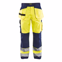 Blakläder 153318603389, Pantaloni, Uomo, Blu marino, Giallo, D96, Chiusura ad anello a D, Allacciatura a zip, Cotone, Poliest ...