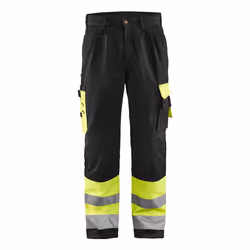 Blakläder 158418603399, Pantaloni, Uomo, Nero, Giallo, C46, Chiusura ad anello a D, Allacciatura a zip, Cotone, Poliestere
