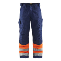 Blakläder 18621811 Pantaloni Blu, Blu marino, Arancione