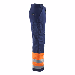 Blakläder 18621811 Pantaloni Blu, Blu marino, Arancione