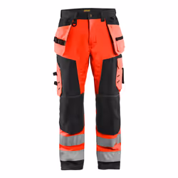 Blakläder 156725175599, Pantaloni, Uomo, Nero, Rosso, D112, Chiusura ad anello a D, Allacciatura a zip, Poliestere