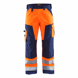 Blakläder 156618115389, Pantaloni, Uomo, Blu, Blu marino, Arancione, D96, 6 tasche, Cotone, Poliestere