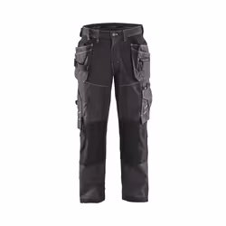 Blakläder 19611146, Pantaloni, Uomo, Nero, Grigio, D112, Chiusura a bottone, Cotone, Poliammide