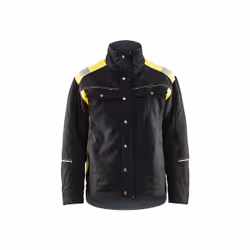 Blakläder 49151370, Giacca, Uomo, Nero, Giallo, XL, Allacciatura a zip, Cotone