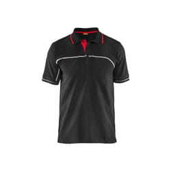 Blakläder 338910509956 M Tamaño Mediano Polo de manga corta para hombre, color negro/rojo