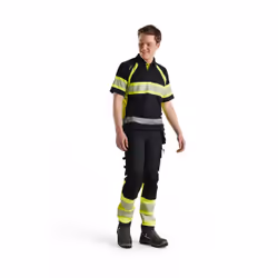 Blakläder 333810519933s Größe Kleine Klasse 1 High vis-polo Shirt – Schwarz/Gelb - Vista aggiuntiva 5