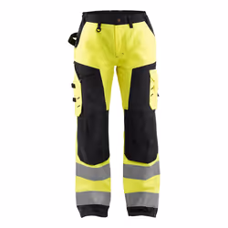 Blakläder 715518113399, Pantaloni, Donna, Nero, Giallo, C38, Chiusura ad anello a D, Allacciatura a zip, Cotone, Poliestere