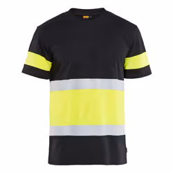 Blakläder 33871030, Maglietta, Adulto, Nero, Giallo, Monocromatico, S, Collare rotondo