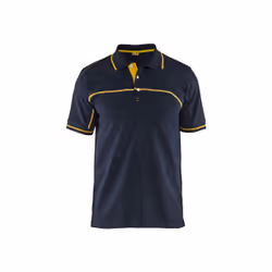 Blakläder 3389105086354XL Polo, Bleu Marine Foncé/Jaune, Taille 4XL