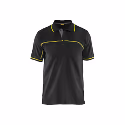 Blakläder 338910509933XS Polo, Noir/Jaune, Taille XS