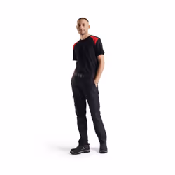 Blakläder 337910429956 Camicia Nero, Rosso - Vista aggiuntiva 5
