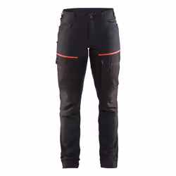 Blakläder 716618459956, Pantaloni, Donna, Nero, Rosso, D23, 11 tasche, Chiusura a bottone, Allacciatura a zip
