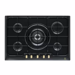 Electrolux PN750RUV, Nero, Da incasso, 74.5 cm, Gas, 5 Fornello(i), 5 Fornello(i)