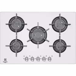 Electrolux PVF750UOB, Bianco, Da incasso, Gas, Vetro, 5 Fornello(i), 5 Fornello(i)