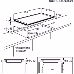 AEG HK854870XB Nero Da incasso Ceramica 4 Fornello(i)
