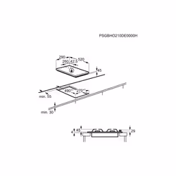 Electrolux EGC3322NVK piano cottura Nero Da incasso Gas 2 Fornello(i) - Vista aggiuntiva 4