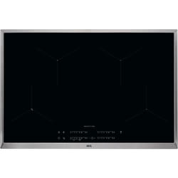 AEG IAE84431XB Nero, Acciaio inox Da incasso Piano cottura a induzione 4 Fornello(i)