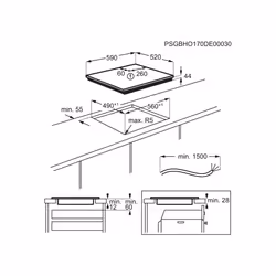 Electrolux EIV654 Nero Da incasso 60 cm Piano cottura a induzione 4 Fornello(i)