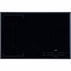 AEG IKE84443FB, Nero, Da incasso, 80 cm, Piano cottura a induzione, Vetro-ceramica, 4 Fornello(i)