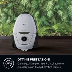 AEG Aspirapolvere con sacco, VX82-1-2MG, Silenzioso 57 dB, 3,5L Capacità sacco, Potente 600 W, Aspirapolvere con traino, Sacchetto per la polvere, Nero e Grigio - Vista aggiuntiva 6