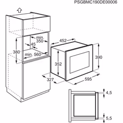 Electrolux EMS2203MMX Acciaio inox Solo microonde Da incasso 20 L 700 W - Vista aggiuntiva 2