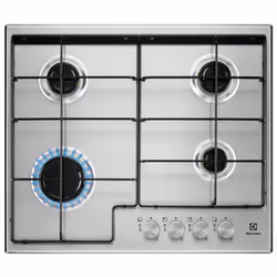 Electrolux EGS6424X, Acciaio inox, Da incasso, 59.5 cm, Gas, Acciaio inox, 4 Fornello(i)