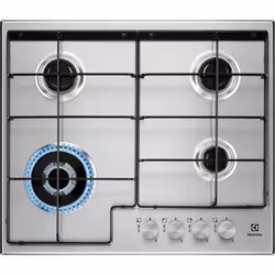 Electrolux EGS6434X, Acciaio inox, Da incasso, 59.5 cm, Gas, Acciaio inox, 4 Fornello(i)