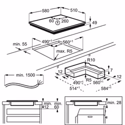 AEG IKB64443IB Nero Da incasso 60 cm Piano cottura a induzione 4 Fornello(i) - Vista aggiuntiva 8