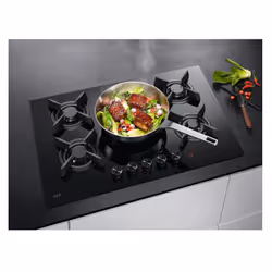 AEG HKB75453NB piano cottura Nero Da incasso 75 cm Gas 5 Fornello(i)