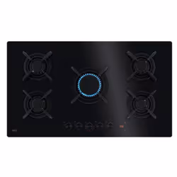 AEG HKB95453NB, Nero, Da incasso, 88 cm, Gas, 5 Fornello(i), 5 Fornello(i)