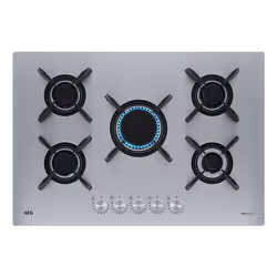 AEG HGB75423UZ, Acciaio inox, Da incasso, 75 cm, Gas, 4 Fornello(i), 4 Fornello(i)
