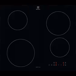 Electrolux CIB60424CK, Nero, Da incasso, 60 cm, Piano cottura a induzione, Vetro-ceramica, 4 Fornello(i)