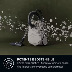 AEG Aspirapolvere con sacco serie 6000 AB61H6SW, Elevata Filtrazione, Potente 850W, 3.5L Capacità Sacchetto, Aspirapolvere a traino, Bianco - Vista aggiuntiva 5