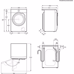 AEG LWR9C166BB lavasciuga Libera installazione Caricamento frontale Bianco C