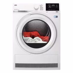 AEG Series 8000 TR8GK82W, Libera installazione, Caricamento frontale, Pompa di calore, Bianco, Manopola, Touch, XXL-ProTex