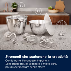Electrolux E6KM1-4BPT Sbattitore con base 1200 W Nero, Acciaio satinato - Vista aggiuntiva 3